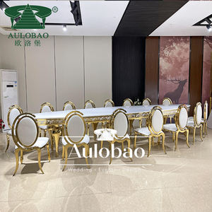 โต๊ะรับประทานอาหารทรงวงรีสแตนเลสสตีลสีทองดีไซน์ทันสมัยแบบปรับเปลี่ยนได้ เหมาะสำหรับใช้ในบ้านและโรงแรม - Product Image 6