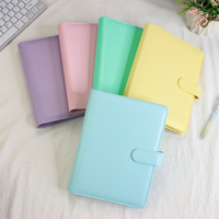 Papeterie INS Style A5 Classeur 6 Anneaux Rechargeable Notebook Classeur Planificateur Couverture pour A5 Recharge Papier, PU Cuir Feuilles Mobiles