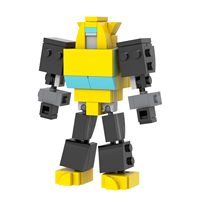 Bloques de Construcción MOOXI MOC1691, Robot Deformable Amarillo, Regalo DIY, Juego Educativo para Niños