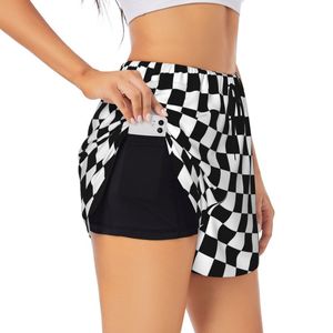 <span class=keywords><strong>Short</strong></span> personnalisé pour femmes de <span class=keywords><strong>grande</strong></span> <span class=keywords><strong>taille</strong></span>, léger, respirant, avec <span class=keywords><strong>short</strong></span> léopard en damier camouflage intérieur - Product Image 4