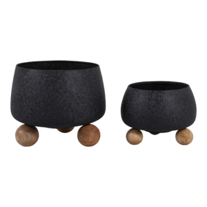 Vasi rotondi con piedini a sfera, vasi decorativi per fiori per uso interno ed esterno in giardino - Product Image 3