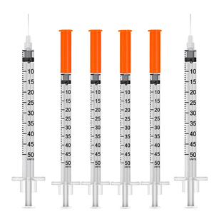 <span class=keywords><strong>Jeringa</strong></span> de Insulina Desechable Certificada para Seguridad en Fábrica, 0.5mL 31G 6mm 8mm, Esterilizada con EO, Venta al por Mayor, 100/Caja - Product Image 1