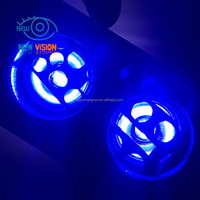 Kit de plafonnier LED RVBW à double port 20W avec fibres optiques pour effet ciel étoilé pour voiture / home cinéma