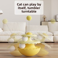 Jouet tournant pour chat, style tumbler, en PP, pour l'auto-amusement et la lutte contre l'ennui, gadget ultime pour chat, jouet éducatif pour animaux de compagnie