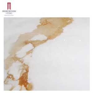 Dalles de porcelaine 2800x1200mm Calcutta Gold Vein White, imperméables, écologiques, pour revêtements de sol, marbre, escaliers et extérieur - Vente <span class=keywords><strong>en</strong></span> gros - Product Image 2