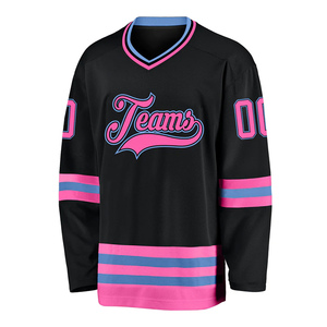 Camiseta de hockey sobre hielo para deportes juveniles Logotipo personalizado Número 100% Poliéster Impresión por sublimación Nombre del equipo OEM Ropa deportiva Estilo uniforme - Product Image 3