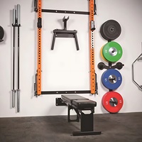 VIGFIT Équipement d'entraînement musculaire en métal, rack de squat pliable mural réglable pour salle de sport commerciale
