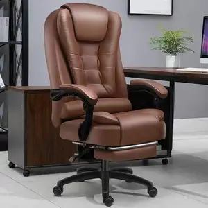 Chaises de bureau confortables à structure super portante relaxantes, chaises à dossier haut, chaise de bureau avec repose-pieds