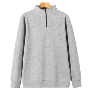 Sudadera con media cremallera y cuello levantado de estilo coreano-Top deportivo suelto de moda para Adolescentes (mezcla de algodón, Otoño/Invierno) - Product Image 3