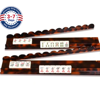 Support de rangement pour Mahjong en acrylique de luxe, pliable et portable, motif écaille de tortue, livraison en 3 à 7 jours depuis les États-Unis
