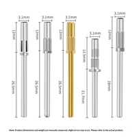 Fannai – Kit de manucure professionnel en acier inoxydable pour le nail art : mini-tiges, roulements et embouts de ponçage pour le limage des ongles et l'élimination des cuticules