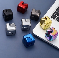 Cube anti-stress, jouet sensoriel en métal, jouet pour les doigts EDC pour adultes et enfants, soulagement de l'anxiété et du TDAH, logo personnalisé, cadeau