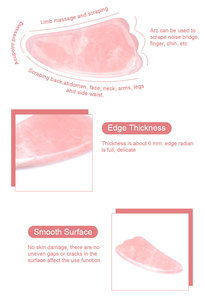 천연석 구아샤 도구 페이셜 바디 트리거 포인트 스크래핑 마사지 도매 혼 모양 맞춤형 구아 샤 스톤 로고 - Product Image 3
