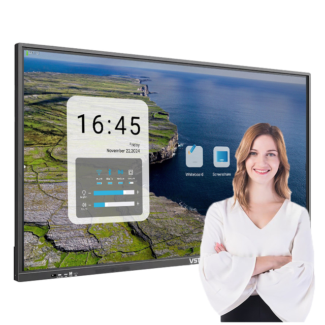 VSTI 65-Inch LED 4K HD TV 120Hz Interactive Smart Board with 20-Point Touch for Educational Use