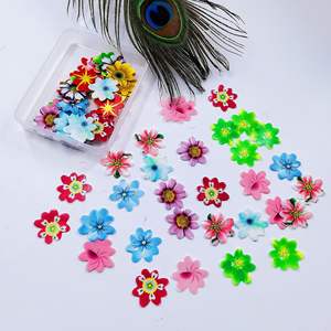 120 Piezas de Papel de <span class=keywords><strong>Oblea</strong></span> de 3 cm, Flores Pequeñas de Crisantemo, Papel de Arroz Glutinoso para Fotos, para Dulces, Piruletas, Postres, Decoraciones de Repostería - Product Image 6