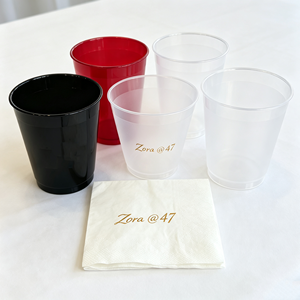 Gobelet d'eau empilable personnalisé de 16 oz, gobelet de stade en plastique vierge pour fêtes, mariages, anniversaires, événements, boissons, cocktails, toast, serviette - Product Image 1