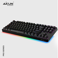 Clavier Gaming Mécanique Aikun GX987WR 87 Touches Sans Fil TKL Programmable Rétroéclairage RGB Commutateurs Hot Swappable Plein Macro