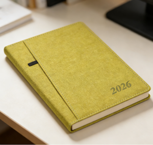 Pu Leather Meeting A5 Size 2026 Foreign Trade Notebook in Pure English Schedule Book in Stock - Product Image 2