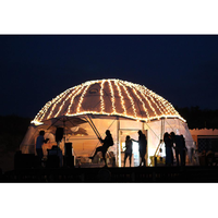 Tente dôme géodésique en acier confortable, installation rapide, durable, économique, ignifuge, protection UV, imperméable, pour 6 à 8 personnes