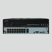 Enregistreur vidéo réseau PoE 16 canaux H.265+ en temps réel avec alarme de port HDMI absolutement vide, 4K 8MP, NVR PoE 16 canaux