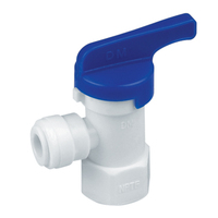 DM Usine vente directe plastique 1/4 5/16 3/8 1/2 robinet à boisseau sphérique pour RO filtre à eau pièces de rechange
