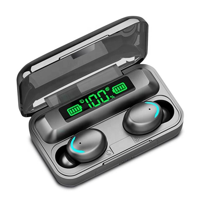 New F9 Trending for Amazon Top Seller Noise Cancelling BT 5.0 TWS Earphones with Charging Case for Smart Phones