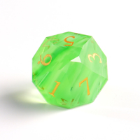 Ensemble de dés en verre cristal K9 vert multi-facettes, faits à la main, 7 pièces/ensemble, D6 D20 D12 D10 pour jeux de table Dungeons & Dragons