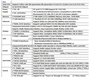 Ops H310C B250เมนบอร์ด Intel 4 USB 3.0 1 mpcie ช่องเสียบ DDR4 RAM 32GB ช่องคู่อุตสาหกรรม <span class=keywords><strong>Mini</strong></span> <span class=keywords><strong>ITX</strong></span> ใหม่ SATA IDE - Product Image 5