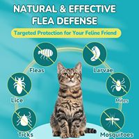 Prévention contre les puces et les tiques pour chats, comprimés à mâcher doux et sûrs avec vitamines et minéraux pour soutenir le système immunitaire et la santé de la peau/du pelage, toutes races et âges