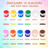 Ensemble de peintures acryliques non toxiques: peintures d'artiste de 12ml pour l'artisanat professionnel et les projets d'art sur toile