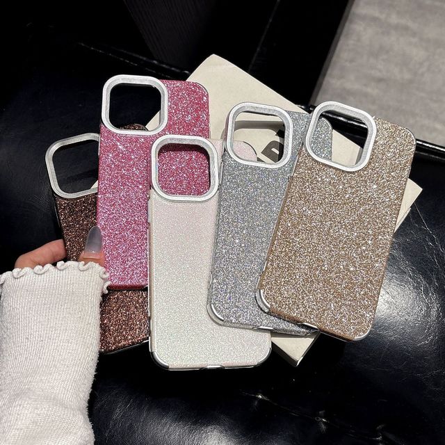 Electroplated Glitter Fashion Premium Real Silicone TPU Phone case for iPhone 16 Pro Max 15 14 13 12 11 Cover