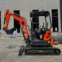 Mini-excavatrice VONTOP 2500 kg 5000 lbs utilisée pour le jardinage