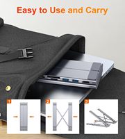 iDock USB-C Laptop-Dockingstation 8-in-1 USB-C-Hub mit 4K HDMI, 2 USB 3.0, PD 100W, universeller Computerhalter, Dockingstation