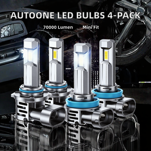Ampoule LED H11 9005 12V, ajustement direct 1:1, taille mini, 70000LM, feux antibrouillard combinés H8/H9 HB3 avec ventilateur de refroidissement, IP68, lot de 4 - Product Image 2