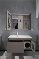 Armoire de lavabo avec miroir intelligent de luxe Ensemble de coiffeuse de salle de bain au design moderne avec meuble pour lave-linge de 80/90/100/120cm