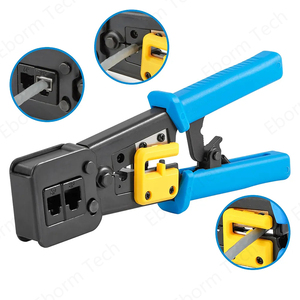 Kit de Herramientas de Red para Cat5, Cat5e, Cat6, Kit de Crimpadora de Cables Ethernet Portátil, Juego de Ingeniería de Redes <span class=keywords><strong>CCTV</strong></span> - Product Image 4