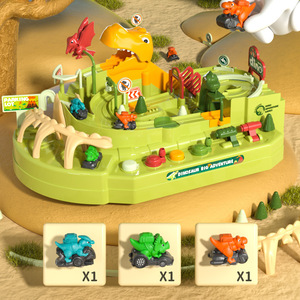 Juego de aventura de dinosaurios, pista de rompecabezas de carreras para niños, juego educativo - Product Image 4