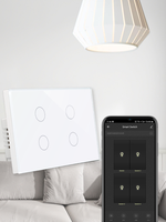 Interrupteur intelligent Wi-Fi Tuya avec prise neutre standard US 1/2/3/4/6 voies, compatible Alexa, contrôle vocal via application