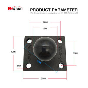 <span class=keywords><strong>Support</strong></span> de téléphone à double prise avec bras articulé, plaque à boule carrée à fixation par vis, 1 pouce, pour vélo, aluminium, robuste, compatible <span class=keywords><strong>Ram</strong></span> - Product Image 3