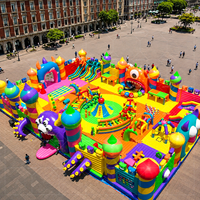 Parcours d'obstacles gonflable géant personnalisé pour enfants, aire de jeux gonflable commerciale pour l'extérieur