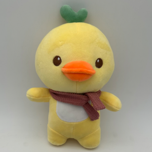 Lindo Peluche de Pato Amarillo con Bufanda, Almohada de Peluche Suave, Muñeco Decorativo para el Hogar y la Oficina - Product Image 1