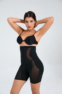 Shorts gainants taille haute pour femmes, grandes tailles, avec contrôle du ventre et amincissement des cuisses, effet rehausseur de fesses fin - Product Image 3