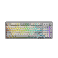 Claviers EWEADN G98 filaires, 98 touches, clavier à membrane filaire, éclairage arc-en-ciel avec touches ABS, tablette avec clavier