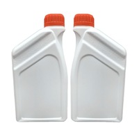Bouteille de mesure d'huile HDPE blanche de 1 litre pour moteurs Conteneur de bouteille d'huile moteur 1L avec ligne de niveau de liquide