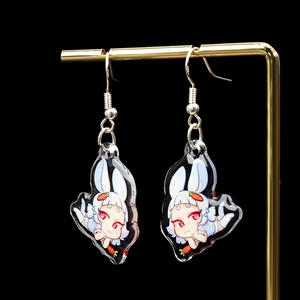 Vograce 레이저 컷 사용자 정의 패션 수지 아크릴 귀 스터드 귀걸이 - Product Image 3