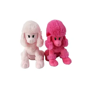 Stuffed Animal Throw Plushie Pillow Doll Soft Pink Fluffy Poodle Puppy Plush Presente para cada idade e ocasião, Pink Poodle