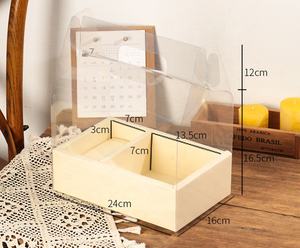 손잡이 달린 소형 케이크 선물 포장 박스, 맞춤 제작 가능 재활용 투명 웨딩 생일 꽃 케이크 부케 상자 - Product Image 4