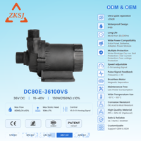 Pompa Air ZKSJ BLDC 12V 24V 48V 6600L/H 8000L/H 10M Head PWM Kecepatan Dapat Diatur Pompa Air DC Tanpa Sikat OEM