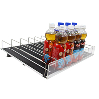 Étagère Intelligente de Supermarché pour Boissons, Affichage par Alimentation par Gravité, Rouleau Flexible en Plastique, Lumière LED, Taille Personnalisable -18 à 60°C