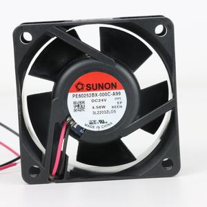 Ventilador Axial SUNON PE60252BX-000C-A99 60x60x25mm 6025 24VDC 190mA 4.56W 7600RPM 40.0CFM con Rodamiento de Bolas para Gabinete e Inversor, Eléctrico, ODM - Product Image 1